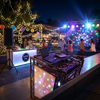 Éclairage LED, pupitre DJ en alliage d'aluminium, pliable, avec design modulaire, équipement DJ léger et portable à vendre