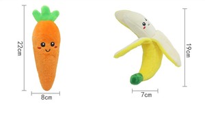 Kingtale <span class=keywords><strong>Dog</strong></span> <span class=keywords><strong>Squeaky</strong></span> Toys Cute farcito peluche frutta snack e verdure giocattoli per cani per cuccioli di piccola taglia media animali domestici - Product Image 6