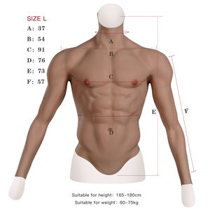 Kostum Otot Silikon Realistis dengan Lengan, Otot Palsu di Dada untuk Cosplay <span class=keywords><strong>Halloween</strong></span> - Product Image 6