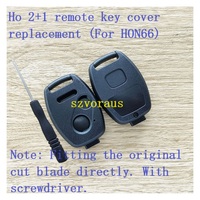 Boîtier de clé de voiture intelligente à 3 boutons de haute qualité pour Honda, coque de clé à distance de remplacement pour Honda avec tournevis, vente en gros