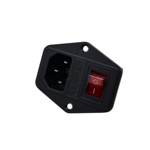 2 en 1 AC Jack hembra macho enchufe IEC 320 C14 hembra IEC60320 C16 interruptor de alimentación 10A 250V interruptor basculante con fusible de montaje e interruptor - Product Image 3