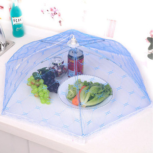 Couverture hexagonale de vaisselle en tissu de ménage mouche poussière anti-moustiques couverture de Table de légumes et de riz avec dentelle de parapluie pour le pliage de nourriture - Product Image 4