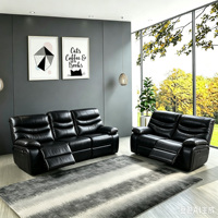 Luxuriöses Elektrisches Relaxsofa-Set aus Echtleder, 3+2-Sitzer mit Elektrischer Verstellung, Modernes Beige Wohnzimmer-Sofa für Heimkino