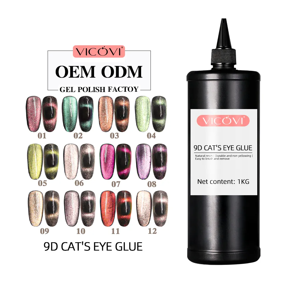 OEM/ODM verschiedene Arten Nagellack 1 kg hochwertige Farbe erstellen Sie Ihre eigene Marke UV magnetischer Katzenauge-Nagellack