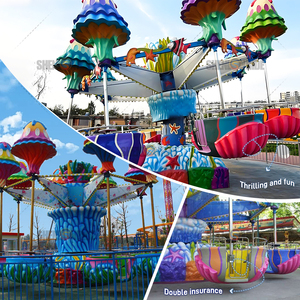 Attraction extérieure de parc d'attractions Mini tour heureux de méduse Fibre de verre et acier Capacité de 24 personnes - Product Image 3