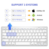 Keyboard Nirkabel Abs Portabel Ramping X5 Terlaris untuk Mac PC iPhone iPad IOS Android Windows