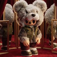 Authentique REBEL Bear Street JOKER Peluche Rouge Boîte Mystère Jouets Doux Vente Chaude 2026 Poupée pour Garçons Cadeau Anniversaire Fête