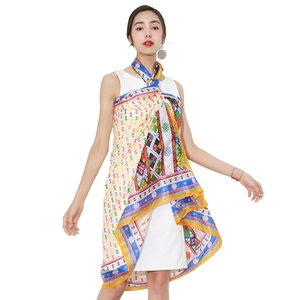 Nouvelle mode d'été <span class=keywords><strong>luxe</strong></span> imprimé pure soie écharpe châle longue taille <span class=keywords><strong>étole</strong></span> Hijab pour les femmes - Product Image 2