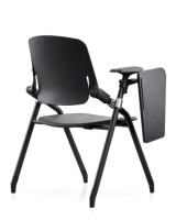 Chaise de bureau exécutive pliable en maille gris clair, accoudoirs réglables, ergonomique, dossier mi-haut, hauteur réglable, pour conférence