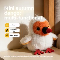 Peluche Oiseau Parlant à Ailes Mobiles avec Fonction Enregistrement et Chant, en Coton PP, Mignonne et Portable, Jouet Décoratif pour Bébés de 0 à 24 Mois