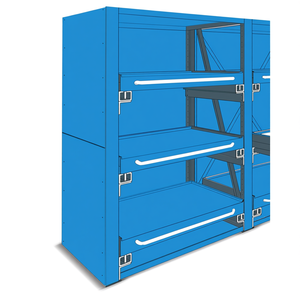 Fami System Ar Side Wall D900 H1500 Dark Grey Ral7000 <b>Tool</b> <b>Cabinet</b> - Product Image 3