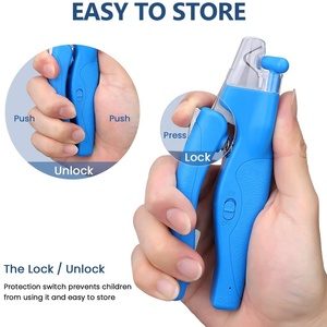 Molinillo de uñas para perros con luz <span class=keywords><strong>LED</strong></span> verde profesional, recortador de uñas para mascotas, Protector de seguridad, cortaúñas de plástico, la mejor herramienta de aseo - Product Image 4