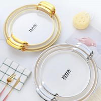 Plateaux de rangement créatifs en plastique blanc écologiques 3-en-1 pour collations, fruits, bijoux, parfums et cosmétiques