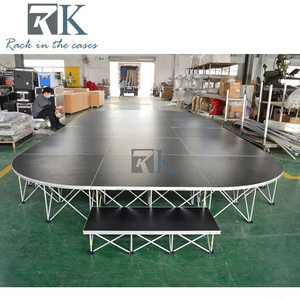 Black Mobile <b>Stage</b> <b>Platform</b> Portable Aluminum <b>Stage</b> Kit with Skirts Modular Smart <b>Stage</b> Supplier - Product Image 4