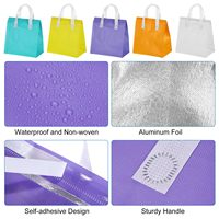 Sac isotherme personnalisé en non-tissé avec doublure en aluminium pour livraison alimentaire, prix direct usine, vente en gros