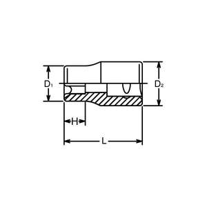 KOKEN - 4425-E20 Douille Torx 1/2 ''-EAN 4991644081370 DOUILLES À MAIN 1/2 - Product Image 2