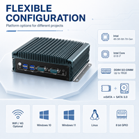 Mini PC de Escritorio Compacto sin Ventilador, Intel Core I3 I5 I7 de 5ª, 6ª, 7ª y 8ª Generación, Doble LAN, HD, VGA, 2COM, WiFi, 4G, MSATA, SATA, Windows, Linux