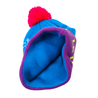 Hiver Logo personnalisé Mode Tricotage ajusté Broderie Coton Fourrure Pompon Enfants Nouveau-né Bébé Bonnet
