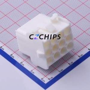 350783-1 Housing (Wire-to-Board / Wire-to-Wire) P=6.35mm Connector 3x4P 6.35mm 3 4 - Product Image 1