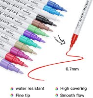 Stylos à peinture acrylique à pointe fine de 0,7 mm, très vendus sur Amazon, pour le bricolage
