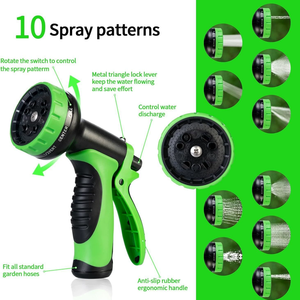 Carretes de Manguera de Jardín de Acero Inoxidable de Alta Calidad con Revestimiento de Goma, Alta Presión, Anticorrosión, Mango Telescópico, Pistola de Agua para Lavado de Coches - Product Image 3