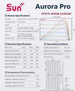 แผงโซลาร์เซลล์แบบสองหน้า N-Type กำลังไฟ 575W-600W แบบ Half Cell กระจกสองชั้น |   ผู้ผลิตระดับที่ 1 |   รับประกัน 30 ปี |   ประสิทธิภาพ 23.32% - Product Image 3