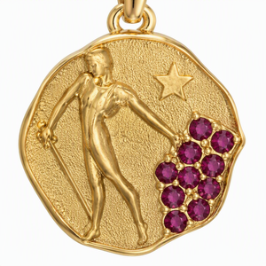 Conjunto de Joyería de Acero Inoxidable 316L con Collar, Aretes y Anillo, Diseño de Estrella, Medallón con Gema de Uva, para Mujer, Venta al Por Mayor, Personalizado OEM - Product Image 2