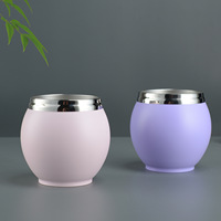 Gobelet rond en acier inoxydable isolé sous vide BORGE 280ml argentin Yerba Mate Cup en forme d'oeuf
