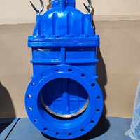 Vanne à opercule en fonte ductile GGG50 DIN3352 F4 à extrémité à bride, siège en métal dur massif, DN350-DN800 DN400 PN16, Fabrication professionnelle