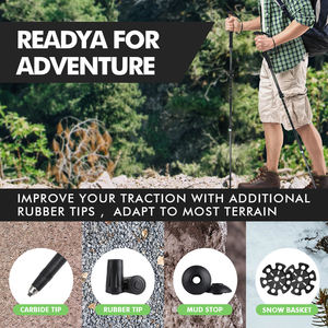 アンティーク北欧100% カーボンファイバー伸縮式折りたたみ式自己防衛ハイキングトレッキングポールスティック - Product Image 6