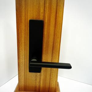Juego de Manija y Cerradura para Puerta de Madera, Diseño Moderno con Palanca Cuadrada, Acabado Negro Mate, para Diseño Interior Minimalista - Product Image 5