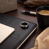 8mm S-Form Geschnittener Edelstahl Smart NFC Ring mit Ntag 216 Chip, 2-teilig Poliert, Tech-Ehering, Großhandel ab Werk