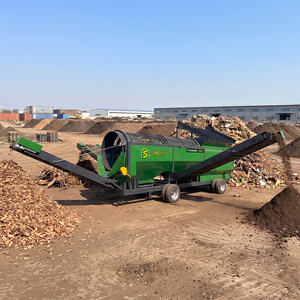 Crible rotatif mobile robuste en acier à haute teneur en carbone, machine <span class=keywords><strong>de</strong></span> criblage <span class=keywords><strong>de</strong></span> copeaux <span class=keywords><strong>de</strong></span> bois diesel-électrique à vendre - Product Image 4