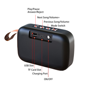 Xách tay <span class=keywords><strong>bluetooth</strong></span> không dây vải Loa <span class=keywords><strong>mini</strong></span> thiết kế DC thể thao ngoài trời âm thanh stereo TF thẻ điện thoại di động hỗ trợ phổ quát - Product Image 6