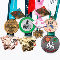 Medallas Deportivas de Metal Personalizadas con Diseño Gratuito, Medallas de Maratón de Esmalte Suave en Oro y Plata, Fabricante de Medallas Metálicas para Finalistas de Maratón