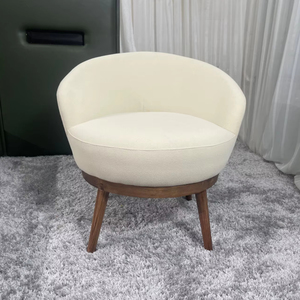 Silla de Comedor de Madera con Cojines Tapizados, Silla de Comedor para Villa con Patas de Madera - Product Image 6