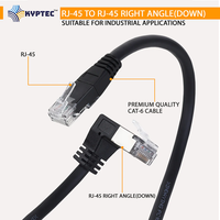 Câble Ethernet industriel de GigE (CAT 6), connecteurs RJ-45, direction à angle droit VERS LE BAS