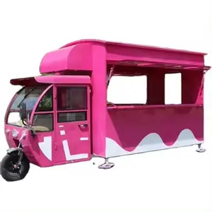 Mobile Dining Car Electric 3 Wheels Food Vending Trucks Coffee Motorcycle Food Cart Trailer For Sale