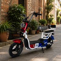 Family Cargo Electric City E-Bike Siège enfant Moteur 350W Portée 60km Batterie Alimentation Pédale Pont arrière étendu pour les courses scolaires
