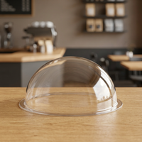 Couvercle en PET transparent de 80 mm de diamètre, uni – Gamme de couvercles en PET – Vente en gros de couvercles en PET pour l'association avec des gobelets et verres en PET