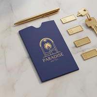 Funda para Tarjetas de Visita con Logotipo en Relieve y Estampado en Foil, con Papel Recubierto, Mini Sobre Reciclable para Llaves de Habitación de Hotel
