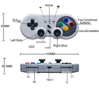 Control Inalámbrico para Juegos 8580 con Bluetooth, Joystick con Motor de Vibración para PC