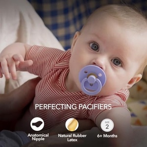 Sucette en latex naturel sans BPA pour bébé en train de faire ses dents, sucette douce pour nourrisson, tétine ronde en latex pour bébé - Product Image 3