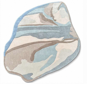 Unique UNSHAPED Design Wool Rug Handmade Soft Plush Carpet for Home Decor Living Room Bedroom Office Comfortable & <b>Long</b>-Lasting - Product Image 3