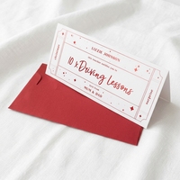 Voucher cadeau surprise en feuille d'or, invitation personnalisée style carte d'embarquement pour Noël, anniversaire, cadeaux d'anniversaire de mariage