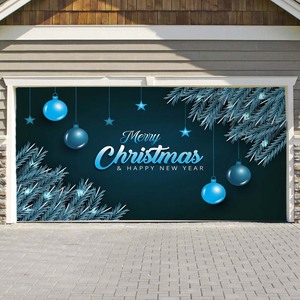 Nouvelle Tapisserie de Noël 2022 pour Porte de Garage Extérieure, Décoration de Fête, en Polyester Personnalisable, Lavable en Machine - Product Image 4