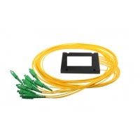 Divisor de fibra PLC 1X8 1M con paquete de caja ABS-Uso en interiores SC/UPC Compatible con equipos de red de enrutador