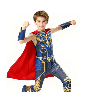 Disfraz de Thor con Capa de Spandex para Hombres y Niños, Cosplay de la Película de Marvel, Traje de Halloween - Product Image 5