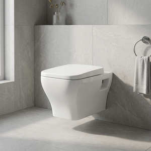 Cisterna oculta de diseño europeo para colgar en la pared, inodoro de cerámica para colgar en la pared, tazón cuadrado, inodoro para colgar en la pared, asiento de inodoro inteligente - Product Image 1