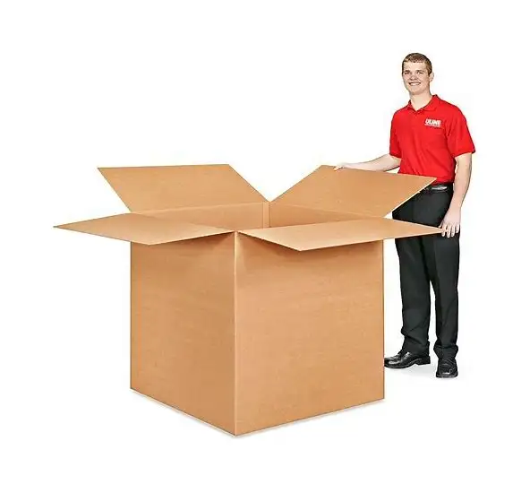 Contenedor grande de embalaje de cartón de papel corrugado pesado Cajas corrugadas 36x36x36 "para artículos redondos, cúbicos o de forma irregular